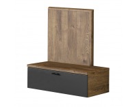 Nočný stolík Armeny 8XX3AT1P P - dub ribeck / tmavý grafit