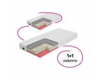 Obojstranný penový matrac (2 ks) Arony 90x200 cm - biela