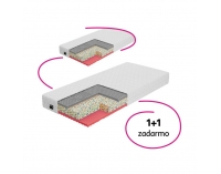 Obojstranný penový matrac (2 ks) Arony 80x200 cm - biela