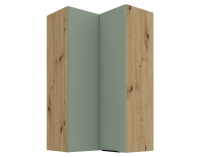 Horná rohová kuchynská skrinka Arsany 60x60 GN-108 2F - aquamarine / dub artisan