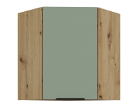 Horná rohová kuchynská skrinka Arsany 60x60 GN-72 1F - aquamarine / dub artisan
