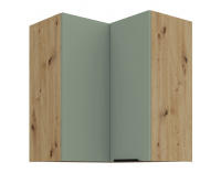 Horná rohová kuchynská skrinka Arsany 60x60 GN-72 2F - aquamarine / dub artisan
