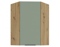 Horná rohová kuchynská skrinka Arsany 60x60 GN-90 1F - aquamarine / dub artisan