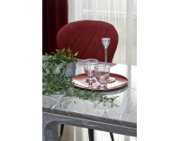 Rozkladací jedálenský stôl Artemon - sivý mramor / chróm