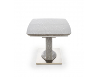 Rozkladací jedálenský stôl Artemon - sivý mramor / chróm