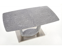 Rozkladací jedálenský stôl Artemon - sivý mramor / chróm