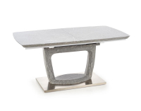Rozkladací jedálenský stôl Artemon - sivý mramor / chróm