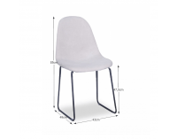 Jedálenská stolička Arun - biela / smotanová / čierna