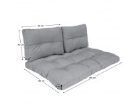 Vankúše na paletové sedenie Aryo 2 New - svetlosivá