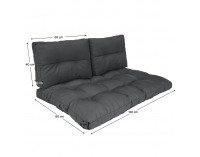 Vankúše na paletové sedenie Aryo 2 New - tmavosivá