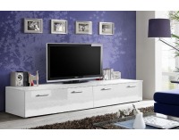 TV stolík Duo WW - biela / biely vysoký lesk