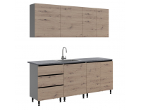 Kuchynská linka Asti 200 - dub artisan / grafit