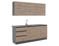 Kuchynská linka Asti 200 - dub artisan / grafit