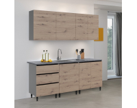 Kuchynská linka Asti 200 - dub artisan / grafit