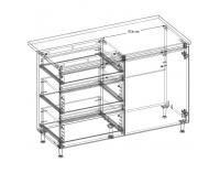 Kuchynská linka Asti 200 - dub artisan / grafit