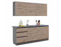 Kuchynská linka Asti 200 - dub artisan / grafit