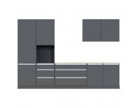 Kuchynská linka Asti 330 - antracit matná / antracit