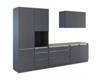 Kuchynská linka Asti 330 - antracit matná / antracit