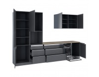 Kuchynská linka Asti 330 - antracit matná / antracit