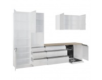 Kuchynská linka Asti 330 - biela extra vysoký lesk / biela