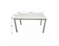 Jedálenský stôl Astro 135 cm - biela