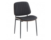 Jedálenská stolička Atina - čierna / orech / čierna