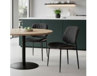 Jedálenská stolička Atina - čierna / orech / čierna