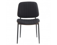 Jedálenská stolička Atina - čierna / orech / čierna