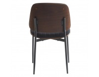 Jedálenská stolička Atina - čierna / orech / čierna