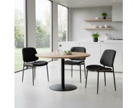 Jedálenská stolička Atina - čierna / orech / čierna