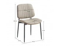 Jedálenská stolička Atina - svetlohnedá / orech / čierna