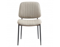 Jedálenská stolička Atina - svetlohnedá / orech / čierna