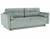 Rozkladacia pohovka s úložným priestorom Aurelia - mentolová (Queens)