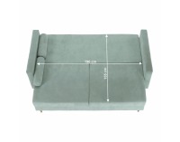 Rozkladacia pohovka s úložným priestorom Aurelia - mentolová (Queens)