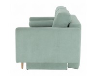 Rozkladacia pohovka s úložným priestorom Aurelia - mentolová (Queens)