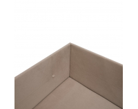 Čalúnená jednolôžková posteľ (váľanda) Auria Uni - béžovosivá