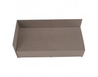 Čalúnená jednolôžková posteľ (váľanda) Auria Uni - béžovosivá