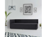 Čalúnená jednolôžková posteľ (váľanda) Auria Uni - sivá