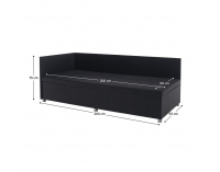 Čalúnená jednolôžková posteľ (váľanda) Auria Uni - sivá