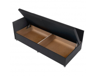 Čalúnená jednolôžková posteľ (váľanda) Auria Uni - sivá