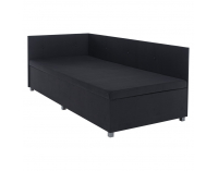 Čalúnená jednolôžková posteľ (váľanda) Auria Uni - sivá