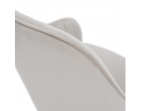 Jedálenské kreslo Auril - béžovosivá (Velvet) / čierna