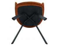 Jedálenské kreslo Auril - terakota (Velvet) / čierna