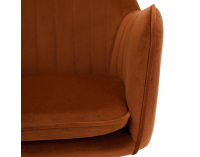 Jedálenské kreslo Auril - terakota (Velvet) / čierna