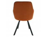 Jedálenské kreslo Auril - terakota (Velvet) / čierna