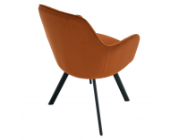 Jedálenské kreslo Auril - terakota (Velvet) / čierna