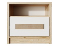 Nočný stolík Aurin BC - pieskový artisan / biela