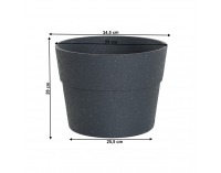 Plastový kvetináč Auson Typ 2 - grafit