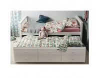 Rozkladacia posteľ s roštami Austin 90 90x200 cm - biela