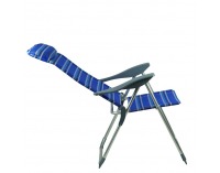 Záhradné lehátko Avelar - modrá / sivá